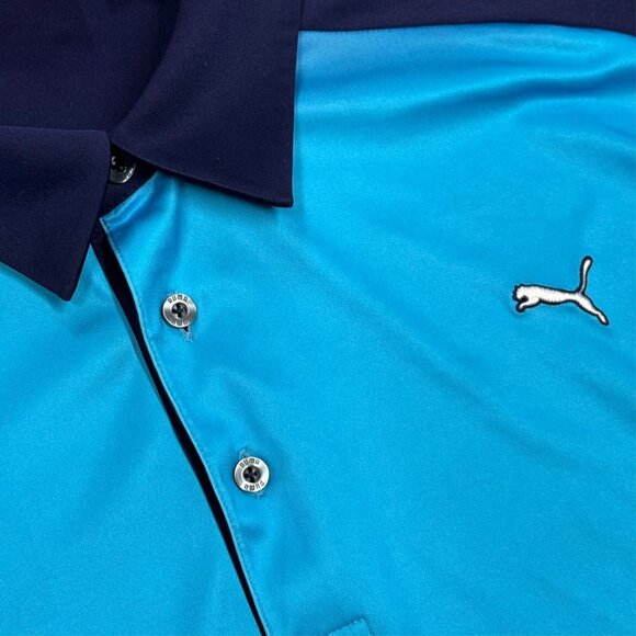Puma Rainbow Fade Golf Shirt Short Sleeve Stretch Polo XL - Picture 3 of 7